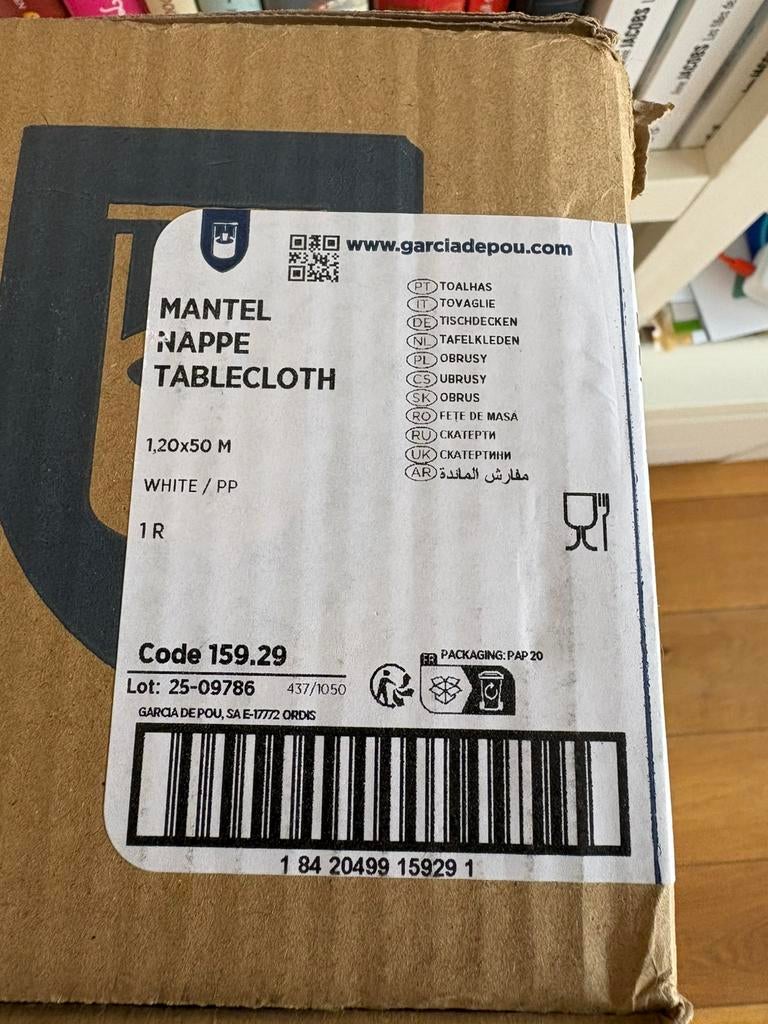 Te koop: airlaid tafelkleed 1.20x50m, Ophalen of Verzenden, Nieuw