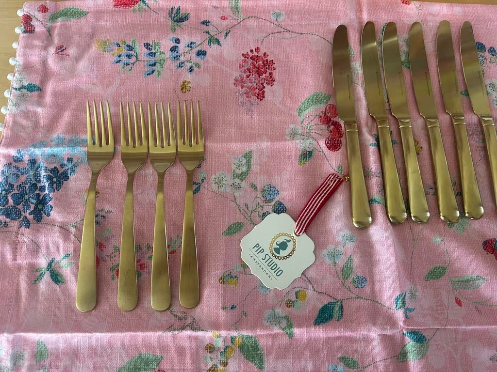 Bestek champagne kleur Royal van Kempen&Begeer mat zgan, Huis en Inrichting, Keuken | Servies, Overige materialen, Overige typen