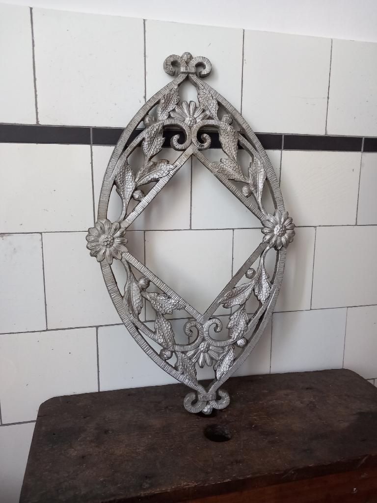 oude lijst spiegel, antiek rooster vintage Frans brocante, Antiek en Kunst, Ophalen of Verzenden