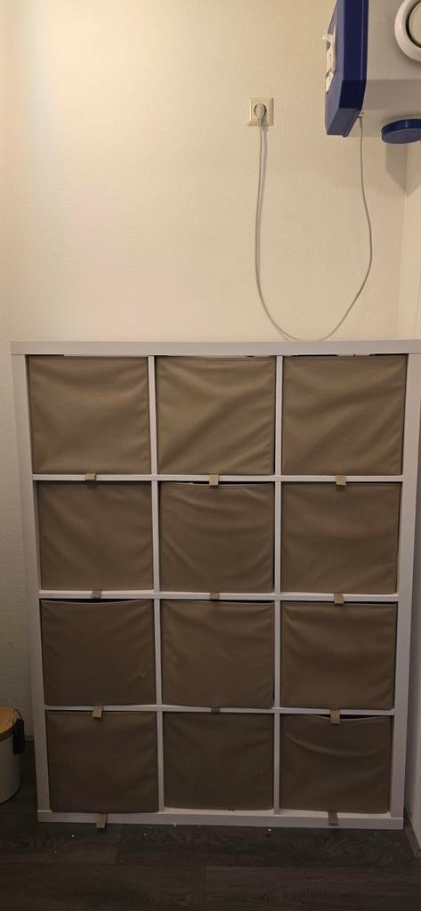 IKEA Kallax 3x4 vakkenkast met 12 opbergmanden, Ophalen of Verzenden