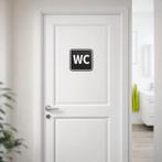 Modern WC Toilet Deurbordje - Zwart/Wit Design, Verzenden, Nieuw