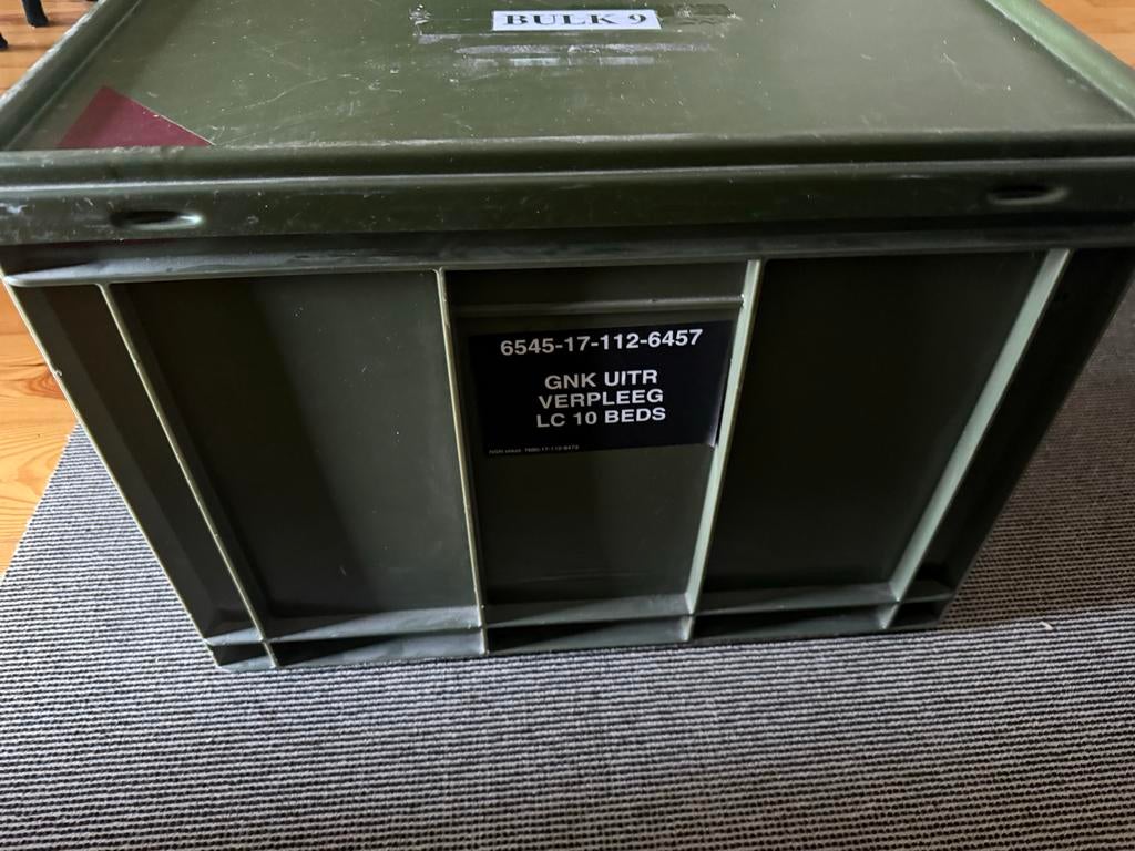 Stevige Kunststof Kist Defensie Geneeskundige Dienst, Ophalen of Verzenden, Overige soorten, Nederland, Kist of Geocache