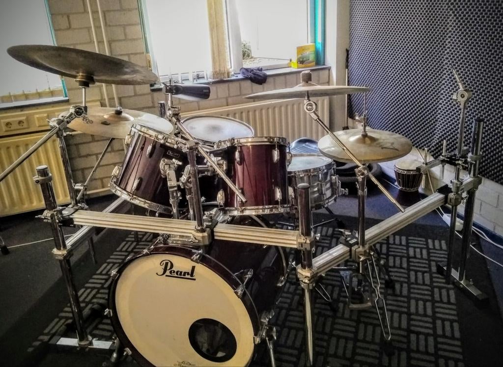 Pearl Prestige Session Select shellset & hardware Tama snare, Ophalen of Verzenden, Gebruikt, Tama