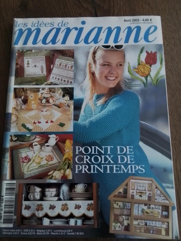 3 marianne borduurbladeren, Ophalen of Verzenden, Zo goed als nieuw, Handborduren, Patroon