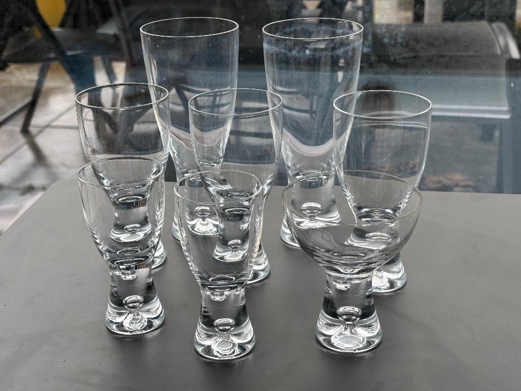 Iittala Tapio glazen set van 8, Verzamelen, Glas en Borrelglaasjes, Ophalen of Verzenden, Gebruikt, Overige typen
