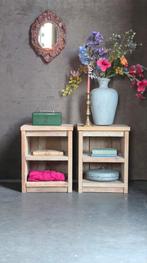 2 steigerhout nachtkastjes nacht kastjes bijzettafel, Ophalen