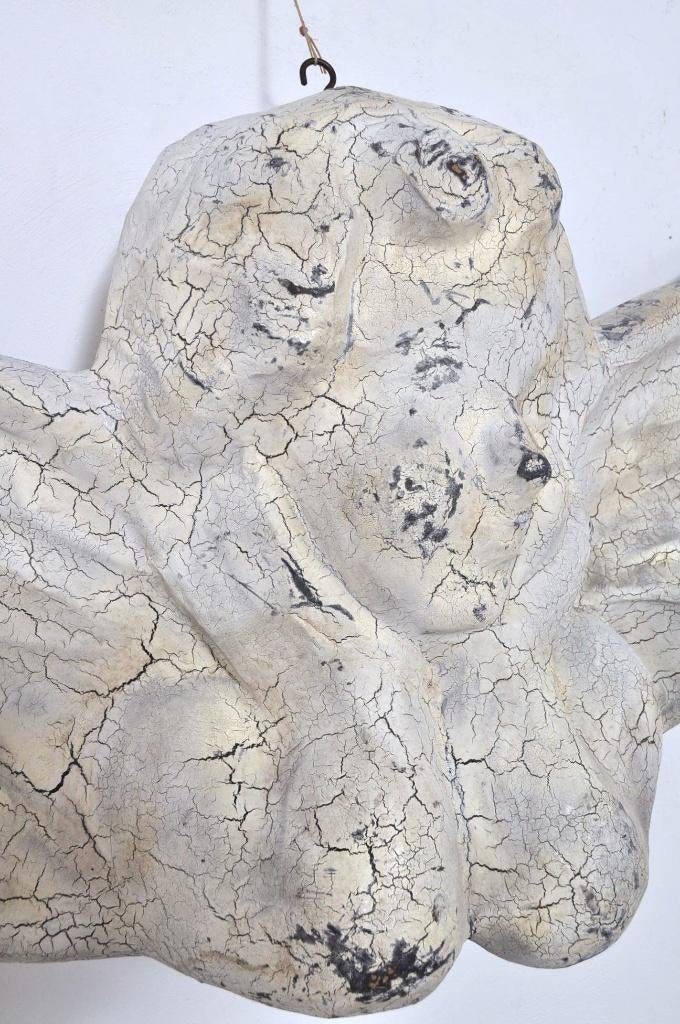 Engel papier-maché angel patina decoratief 96 cm, Ophalen of Verzenden