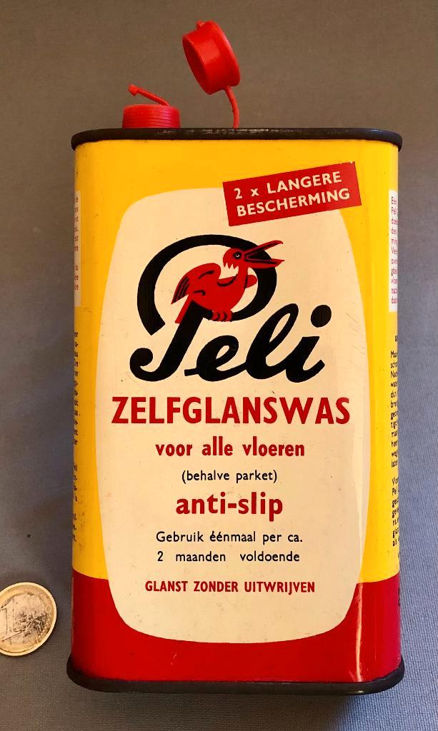 Blik 500 m. Peli Zelfglanswas, Vol, Ongeopend, 50s/60s, Verzamelen, Blikken, Zo goed als nieuw, Overige, Overige merken, Ophalen of Verzenden