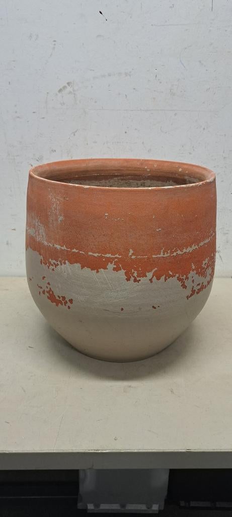 Terracotta bloempot groot 30 cm, Tuin en Terras, Ophalen of Verzenden, Rond, Minder dan 25 cm, Minder dan 40 cm