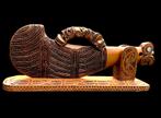 Maori houtsnijwerk Nieuw Zeeland New Zealand Tiki Rotorua NZ, Antiek en Kunst, Kunst | Beelden en Houtsnijwerken, Ophalen of Verzenden