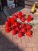 Collectie rode emaille theepotten en kannen, Ophalen of Verzenden