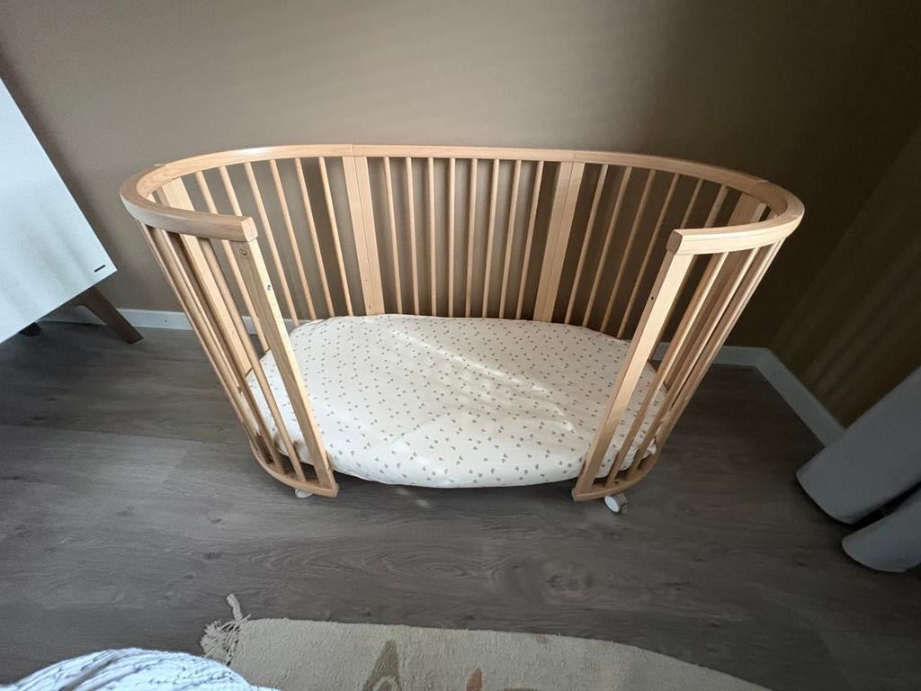 Stokke ledikant sleepi naturel, Kinderen en Baby's, Babywiegjes en Ledikanten, Ophalen, Zo goed als nieuw, Ledikant