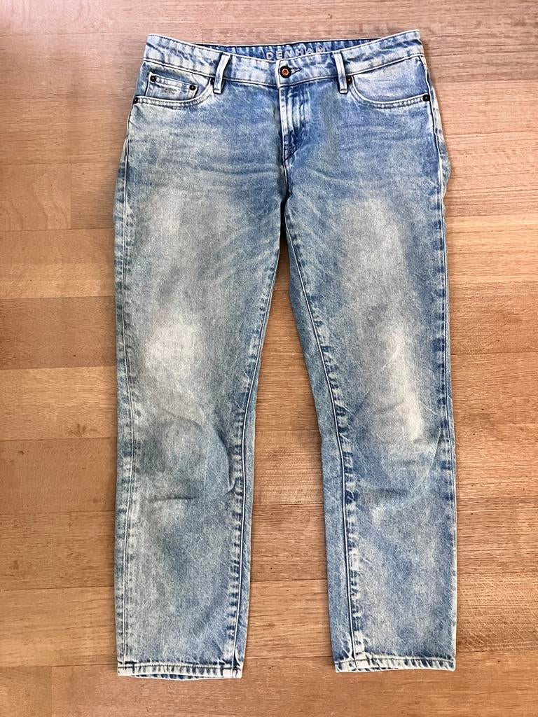 Denham jeans Monroe girlfriend tapered fit mt 26 valt als 38, Ophalen of Verzenden, Gedragen, Blauw, W30 - W32 (confectie 38/40)