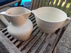 Lampetstel schaal en kan, Ophalen of Verzenden, Zo goed als nieuw, Rond, Steen of Aardewerk