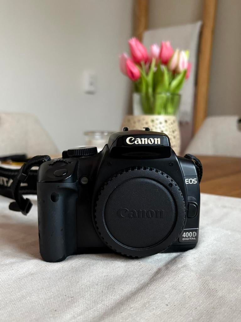 Canon EOS 400D Spiegelreflexcamera met accessoires, Ophalen, Gebruikt, Spiegelreflex, Canon