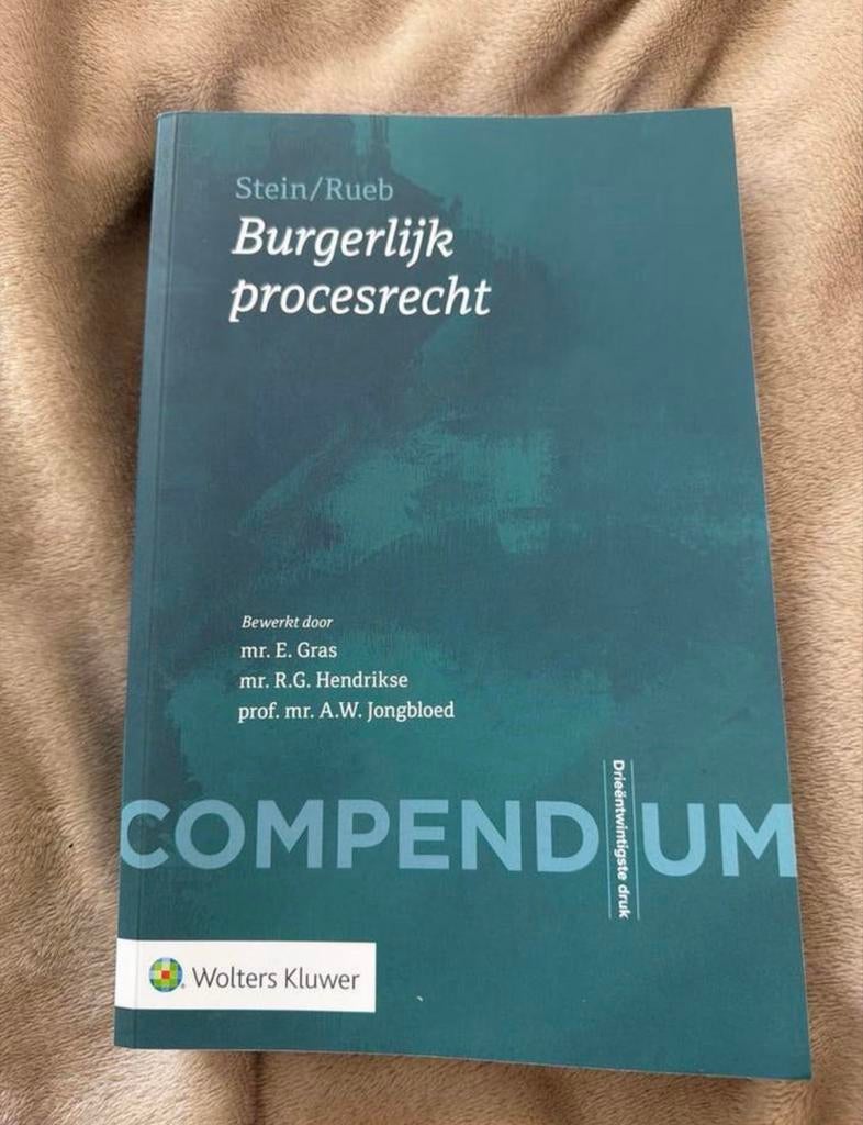 Compendium Burgerlijk procesrecht - Stein/Rueb, Boeken, Ophalen, Gamma, Zo goed als nieuw, WO