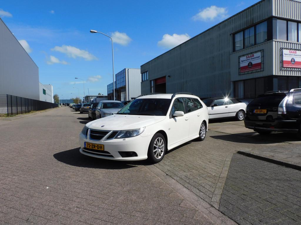 Saab 9-3 Sport Estate 1.8t Intro Edition (bj 2008), Gebruikt, Zwart, 4 cilinders, 150 pk