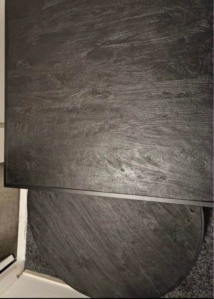 Uitschuifbare salontafel, industrieel design, Huis en Inrichting, Tafels | Salontafels, Ophalen, 50 tot 100 cm, Zo goed als nieuw