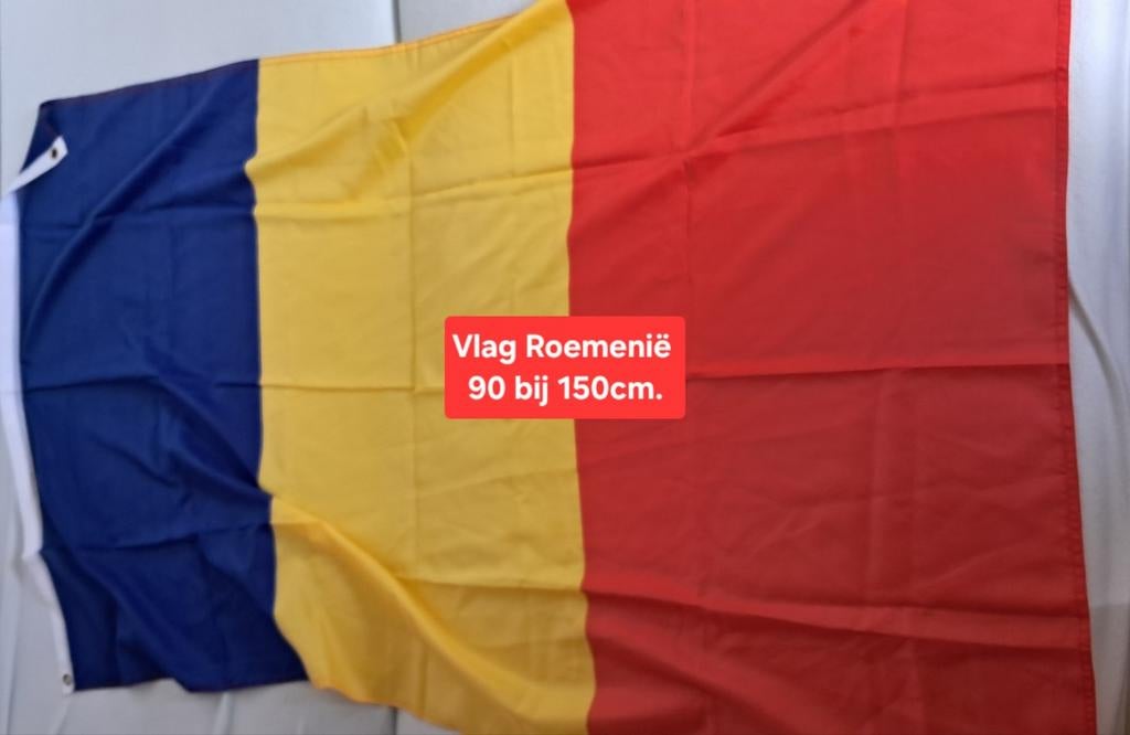 Vlag Roemenië 90 / 150 cm., Diversen, Vlaggen en Wimpels, Ophalen of Verzenden