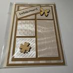 Embossing kaart bruin/ creme 3, Ophalen of Verzenden, Zo goed als nieuw, Overige thema's