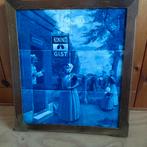 Delfsblauw tegeltableau, reclame Konings gist, Ophalen