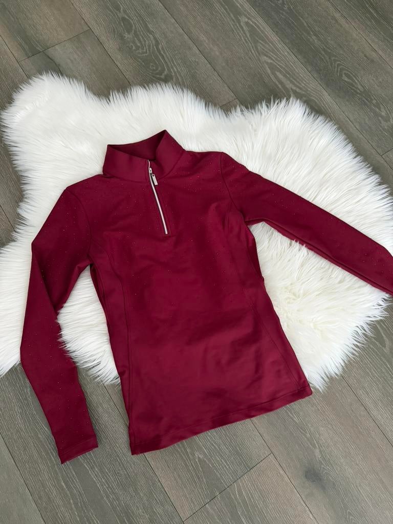 HorseGloss trainingsshirt xs bordeaux (anky pikeur, Dieren en Toebehoren, Paardrijkleding, Ophalen of Verzenden, Zo goed als nieuw