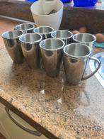 RVS mokken (8 stuks), Ophalen, Overige materialen, Overige typen, Zo goed als nieuw