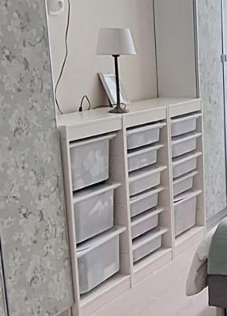 3x Trofast opbergkast met bakken (wit), Huis en Inrichting, Ophalen, Gebruikt