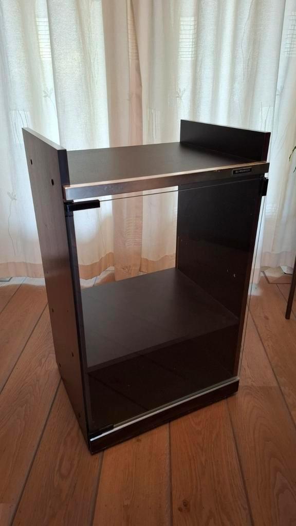 Pioneer vintage stereomeubel met glazen deur en wieltjes, Huis en Inrichting, Ophalen, Gebruikt, 50 tot 100 cm, Minder dan 100 cm