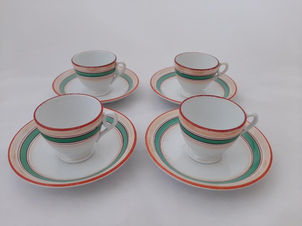 4 kinder kop en schotels 1855 Petrus Regout Maastricht, Antiek en Kunst, Ophalen of Verzenden