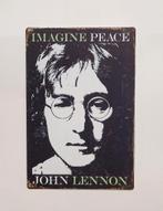 John Lennon Imagine peace reclamebord van metaal wandbord, Info@deconoord.nl, Deco Noord, Nieuw, Ophalen of Verzenden