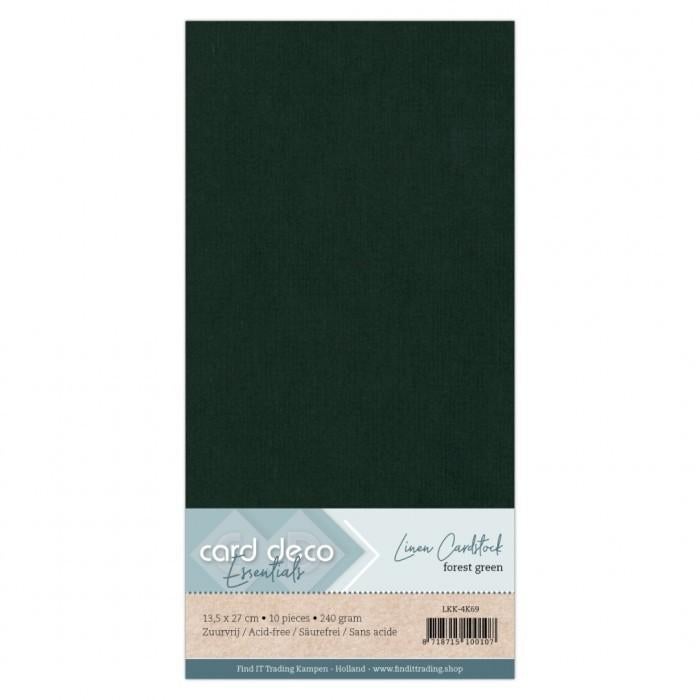 Card Deco linnenkarton vierkant 69 forest green 10 vel, Overige merken, Papier of Karton, ., Nieuw