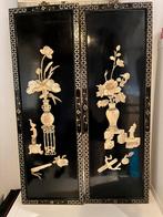 Aziatisch wandpaneel met parelmoer inleg, Ophalen, Gebruikt