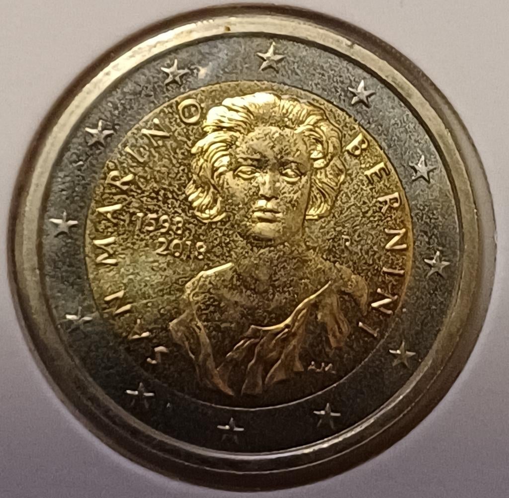 2 Euromunt San Marino 2018 Bernini, Postzegels en Munten, Munten | Europa | Euromunten, Ophalen of Verzenden, San Marino, 2 euro