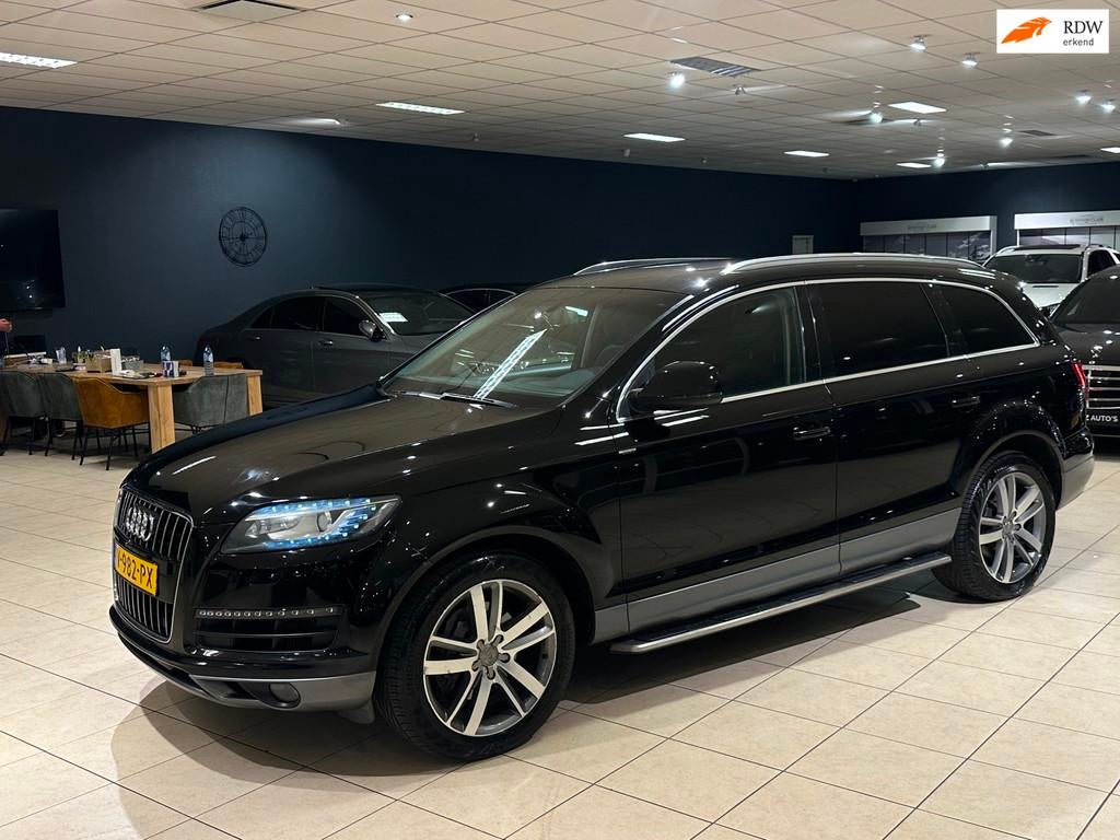 Audi Q7 3.0 TDI Quattro|GRIJS KENTEKEN|MARGE|TREKHAAK|CRUISE, Automaat, Euro 5, Gebruikt, Zwart