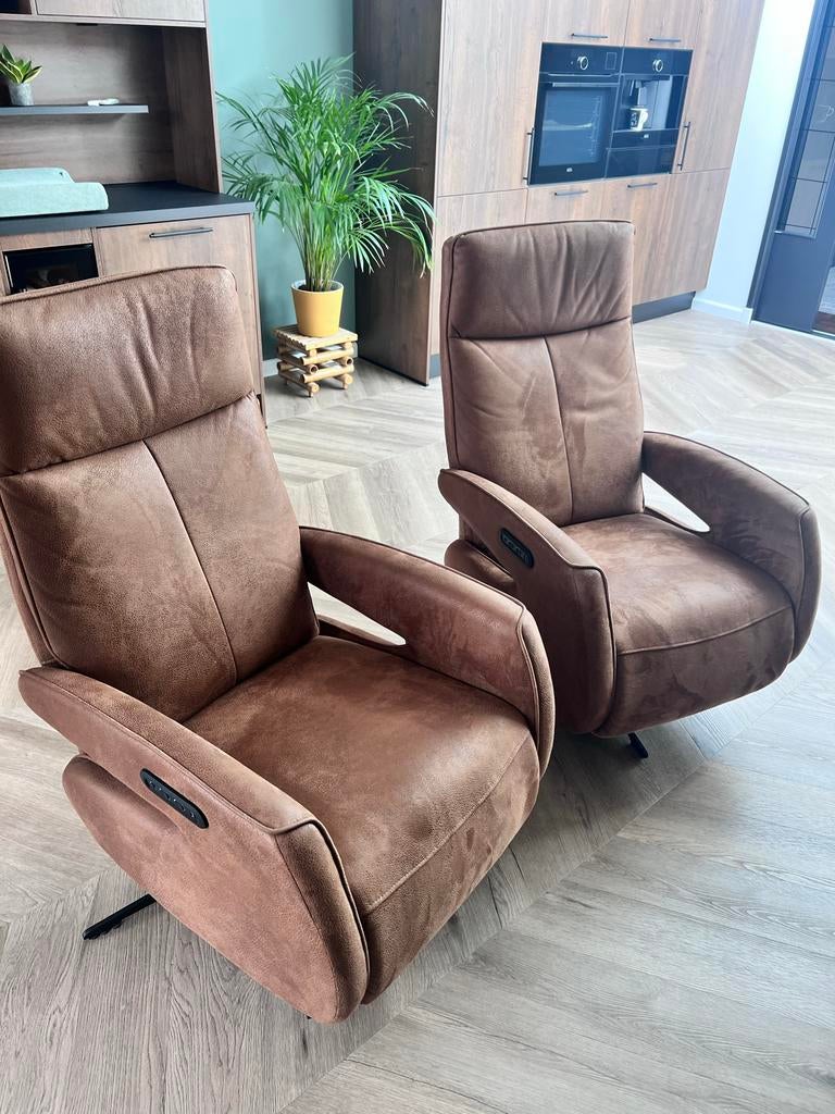 Elektrische relax fauteuils inclusief garantie, Huis en Inrichting, Fauteuils, Ophalen, Zo goed als nieuw, 50 tot 75 cm, Relaxfauteuil
