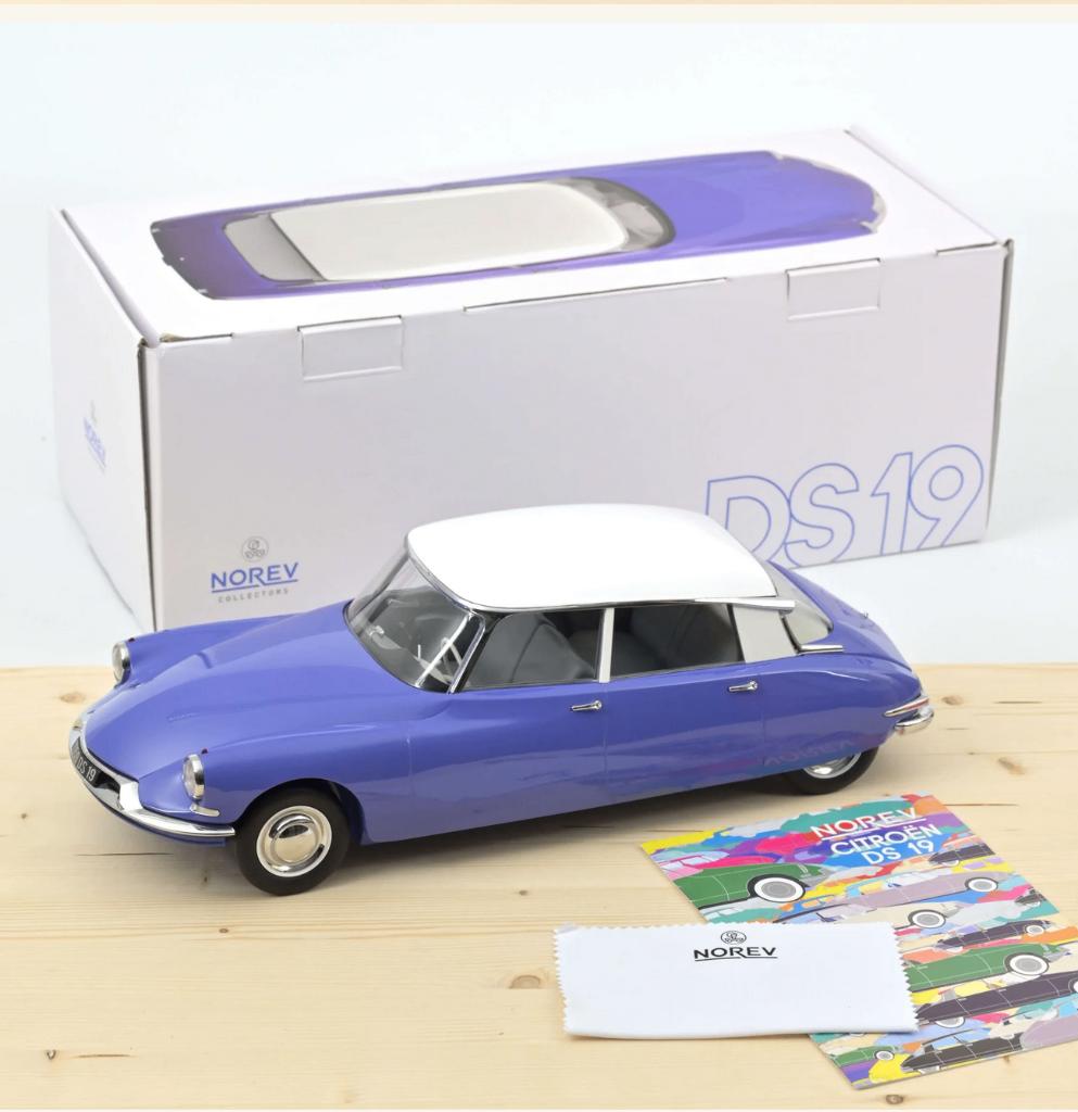 Citroen DS 19 1959 Blauw paars schaal 1/12 NOREV ref. 121569, Hobby en Vrije tijd, Modelauto's | 1:5 tot 1:12, Verzenden, Nieuw