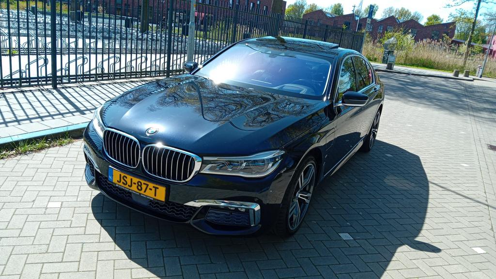 BMW 7-Serie 740e 326pk Iperformance Aut 2018 Zwart, Auto's, 1998 cc, Achterwielaandrijving, 4 cilinders, 258 pk