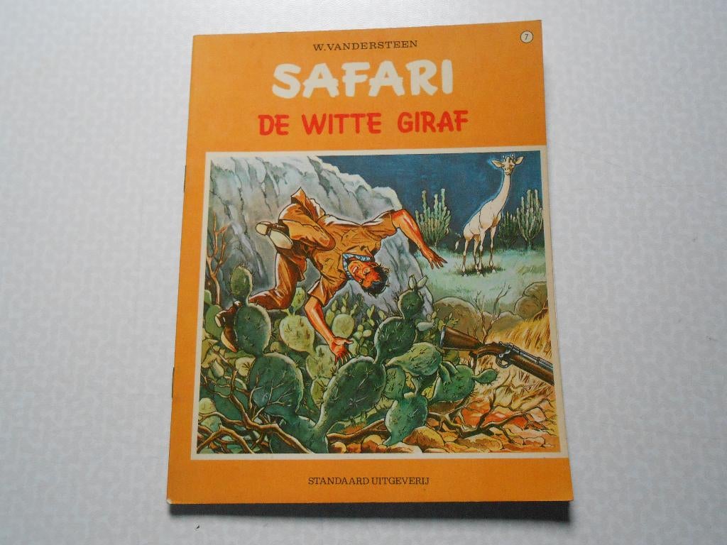 Safari 7 De witte giraf 1971 1 ste druk., Willy Vandersteen, Eén stripboek, Ophalen of Verzenden, Zo goed als nieuw
