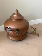 Antieke Koperen Waterketel met Kraan, Ophalen, Koper