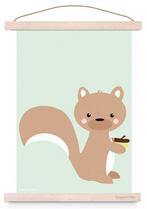 Kinderposter Poster Eekhoorn Pastel A3 Designed4kids, Designed4Kids, Nieuw, Ophalen of Verzenden, Designed4kids@live.nl