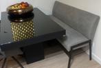 Eethoek , 2 stoelen, bankje en eettafel met glasplaat, Ophalen, Minder dan 4 stoelen