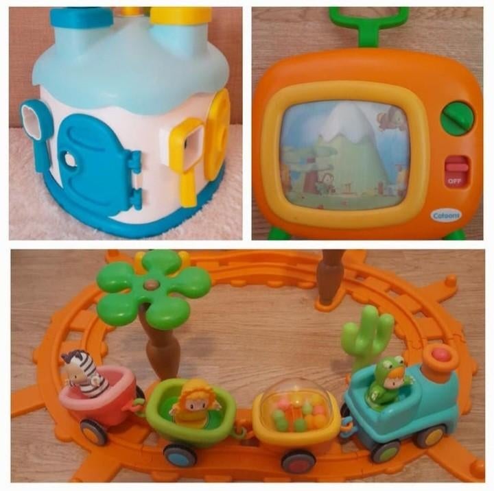 Smoby cotoons sleutelhuisje muziek tv trein babyspeelgoed, Ophalen of Verzenden, Gebruikt, Overige typen, Met wieltjes