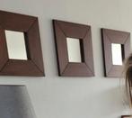 3 spiegels hout, Ophalen, Minder dan 50 cm, Vierkant, Zo goed als nieuw