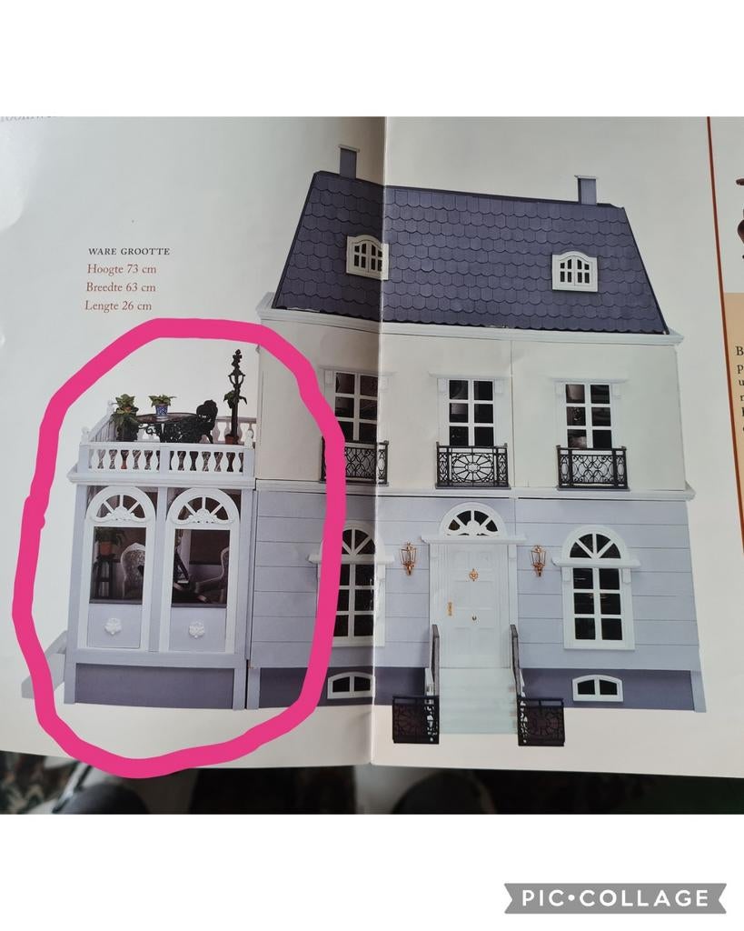 Te koop gevraagd! De aanbouw van dit Del Prado poppenhuis, Ophalen of Verzenden