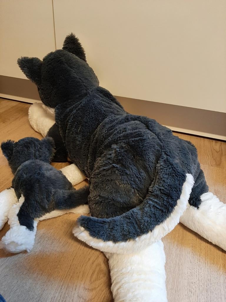 IKEA husky knuffel met puppy, Ophalen of Verzenden
