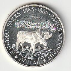 1  dollar  1985  Canada. km. 143   proof/unc, Ophalen of Verzenden, Noord-Amerika, Losse munt, Zilver