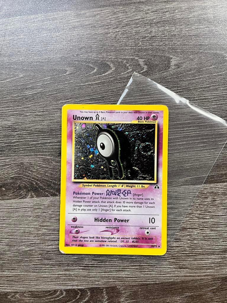 Unown A Neo Discovery Holo, Ophalen of Verzenden, Zo goed als nieuw