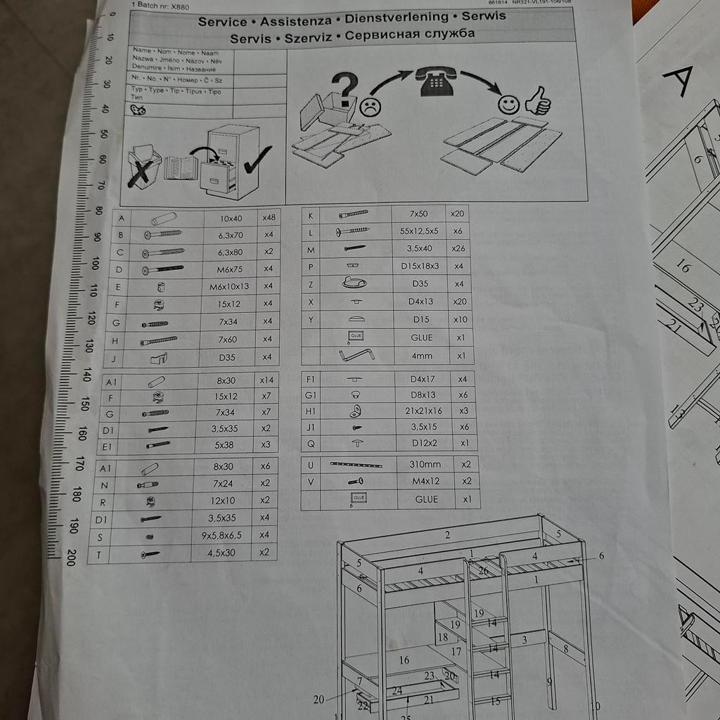 Hoogslaper met bureau en uitklapbaar logeerbed, Gebruikt, Eenpersoons, Ophalen of Verzenden, 90 cm