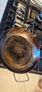 De Buyer 32 cm carbon steel pan, Ophalen, Zo goed als nieuw, Gietijzer, Koekenpan of Braadpan